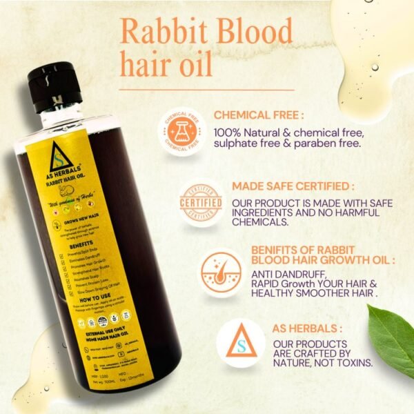 RABBIT BLOOD HAIR OIL -500ML - Image 4